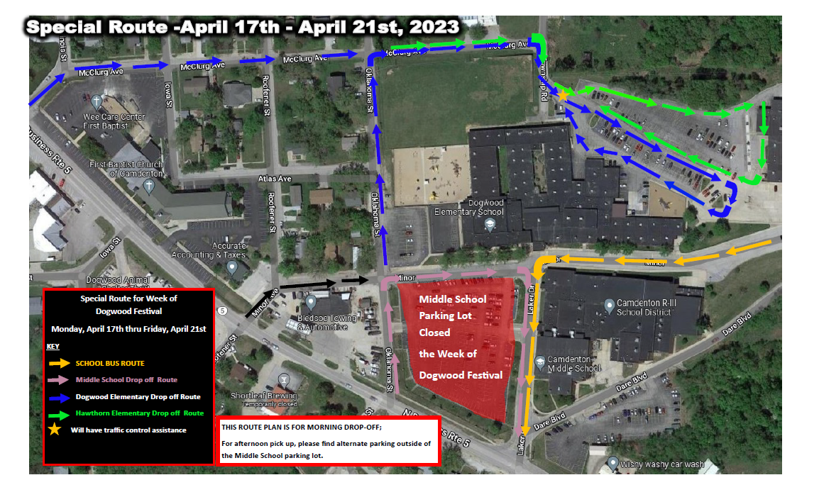 Dogwood Festival Special Drop Off Routes